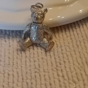 VTG  Sterling Silver Teddy Bear Charm Or Pendant